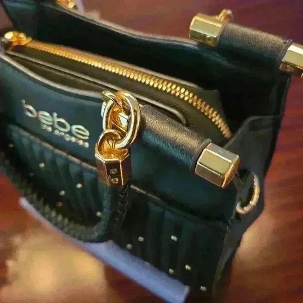 Bebe Aliah Studded Micro Shopper Black - Picture 5 of 7